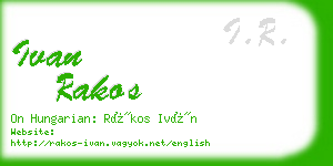 ivan rakos business card